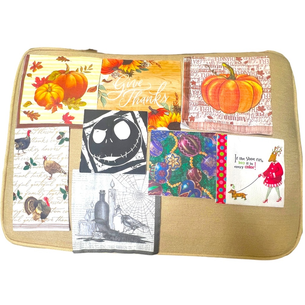 Lot 9 Paper Napkin Assortment Thanksgiving Holidays Halloween Decoupage Crafts